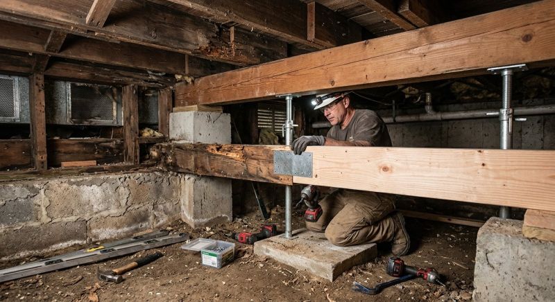 Basement Joist Repair in Wilmington, NC