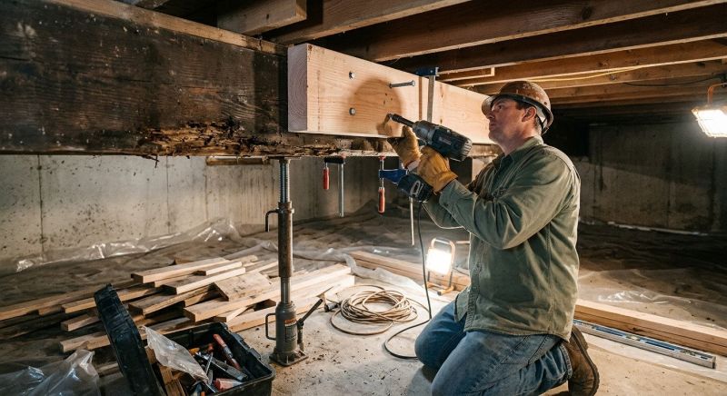 Garage Beam Repair in Wilmington, NC