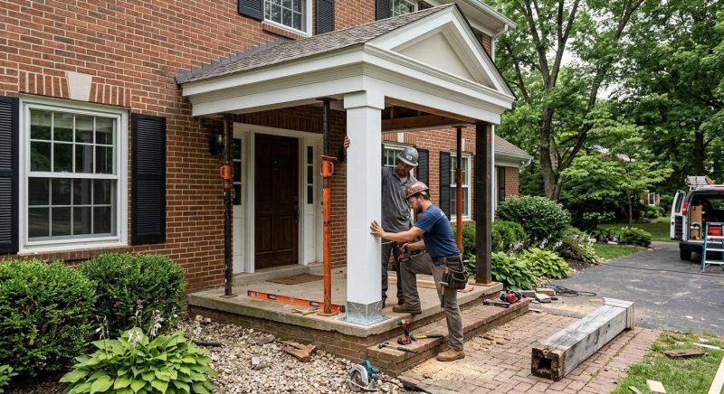 Portico Post Replacement in Wilmington, NC