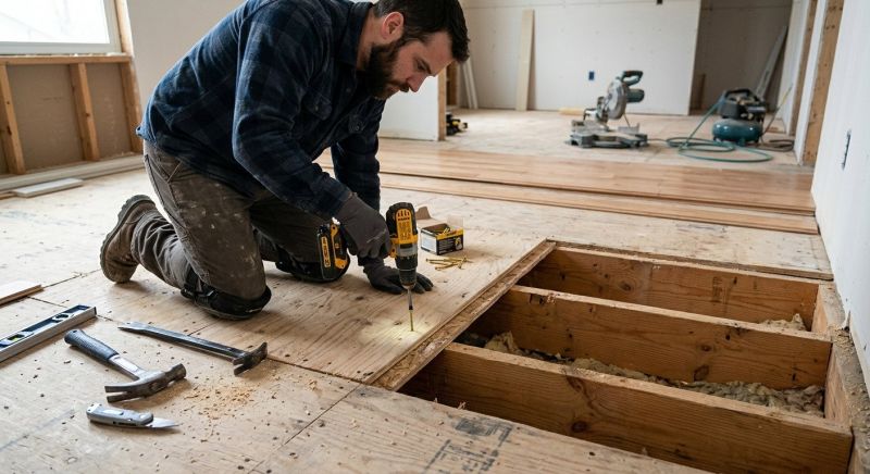 Squeaky Wood Floor Repair in Wilmington, NC